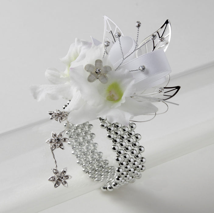 Narrow Classic Corsage Bracelet - Silver